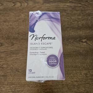Norforms Feminine Deodorant Suppositories Long Lasting Island Escape 12ct 3 Pack